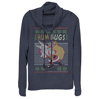 Juniors' Looney Tunes Bugs Bunny Hum Bugs Cowlneck Graphic Lightweight Long Sleeve
