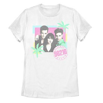 Juniors' Beverly Hills 90210 Distressed Group Portrait Tee