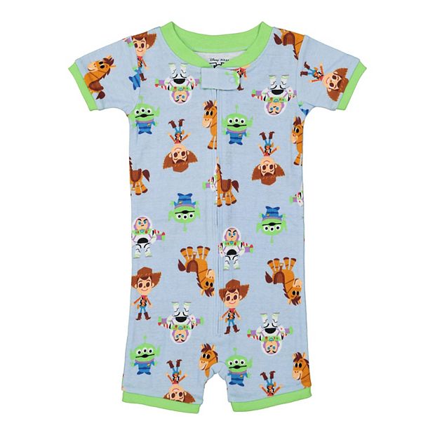 Baby Boy Disney Pixar Toy Story Allover Print Romper Pajamas