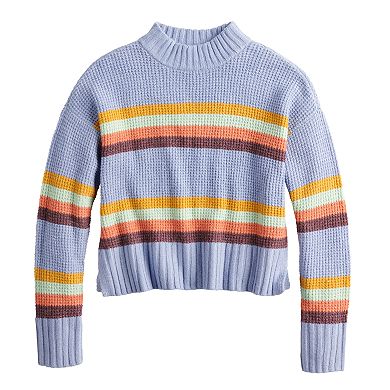 Juniors' SO® Mockneck Boxy Sweater