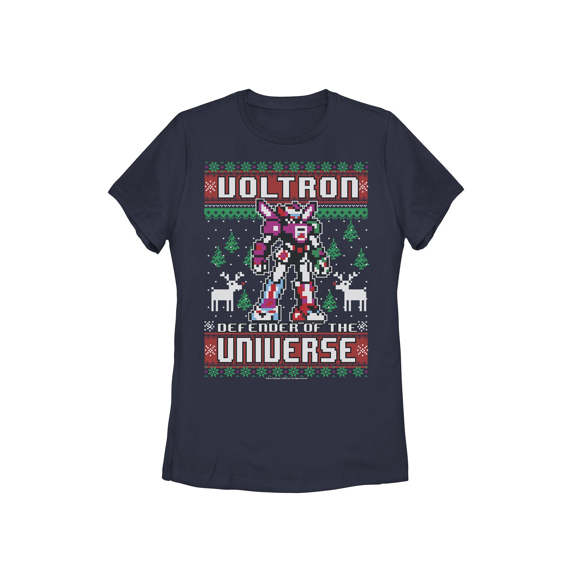 Juniors Voltron: Legendary Defender Christmas Ugly Sweater Tee, Girls, Si