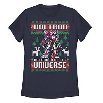Junior's Voltron: Legendary Defender Christmas Ugly Sweater Tee