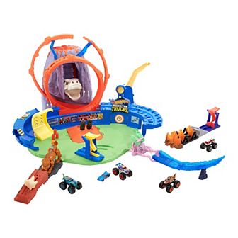 Hot Wheels Monster Trucks T. Rex Volcano Arena Track Playset