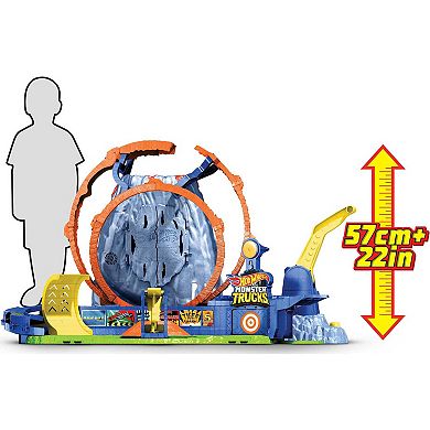 Hot Wheels Monster Trucks T. Rex Volcano Arena Track Playset
