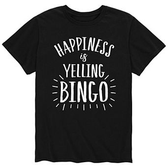 Men's Happiness Is Yelling Bingo Tee