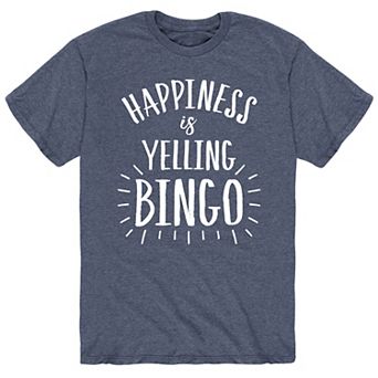 Men's Happiness Is Yelling Bingo Tee