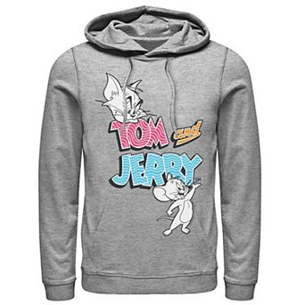 Men's Tom And Jerry Patterned Logo Stamp Portrait Hoodie