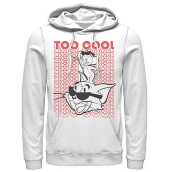 Men's Tom And Jerry Too Cool Word Stack Portrait Hoodie