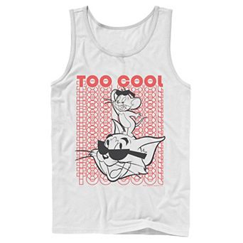 Men's Tom And Jerry Too Cool Word Stack Portrait Tank Top