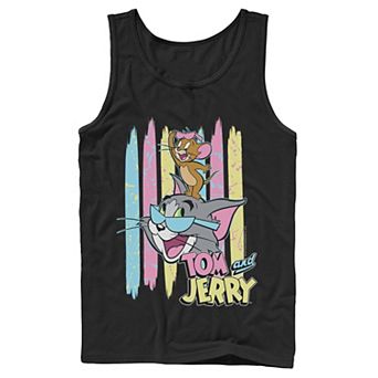 Men's Tom And Jerry 90's Theme Background Tank Top