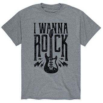Men's I Wanna Rock Black Tee