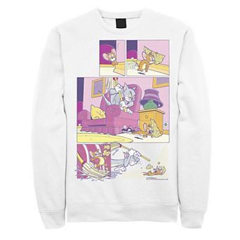 Men's Tom And Jerry Stealing Cheese Comic Panels Sweatshirt