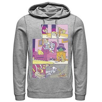 Men's Tom And Jerry Stealing Cheese Comic Panels Hoodie