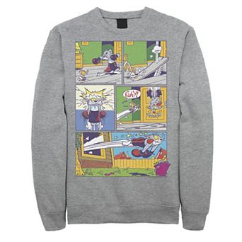 Men's Tom And Jerry Fight Scene Comic Panels Sweatshirt