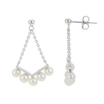PearLustre by Imperial Freshwater Cultured Pearl V-Shape Drop Earrings