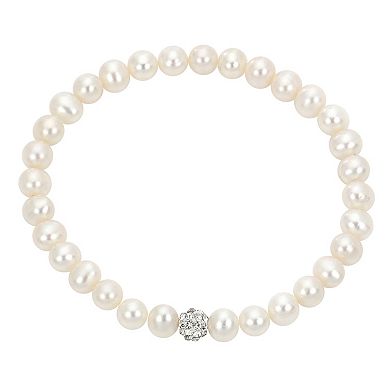 PearLustre by Imperial Freshwater Cultured Pearl & Crystal Bead Necklace, Bracelet & Earring Set