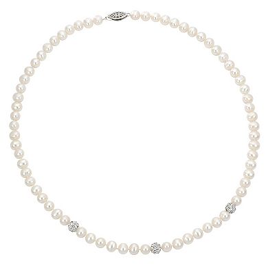 PearLustre by Imperial Freshwater Cultured Pearl & Crystal Bead Necklace, Bracelet & Earring Set