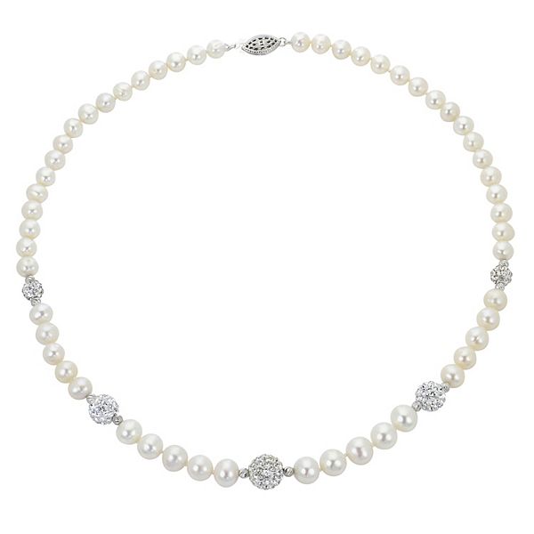 PearLustre by Imperial Freshwater Cultured Pearl & Crystal Bead Necklace