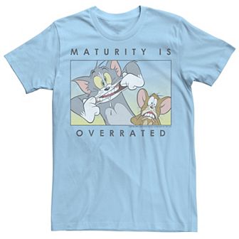 Men's Tom And Jerry Maturity Is Overrated Goofy Portrait Panel Tee