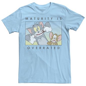 Men's Tom And Jerry Maturity Is Overrated Goofy Portrait Panel Tee