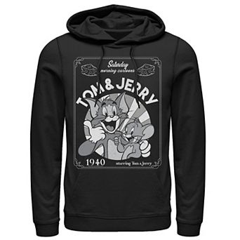 Men's Tom And Jerry Saturday Morning Cartoons 1940 Portrait Hoodie