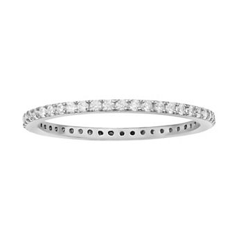 PRIMROSE Sterling Silver Cubic Zirconia Eternity Ring