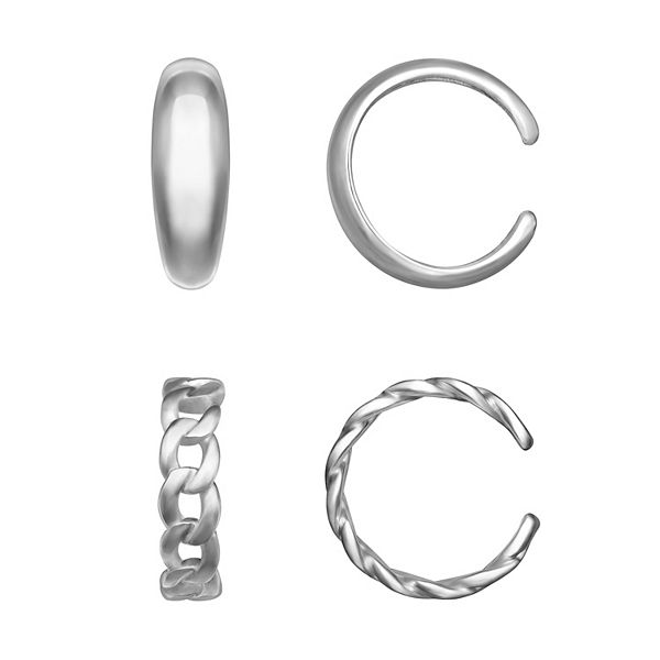PRIMROSE Sterling Silver Ear Cuff Duo Set - Sterling Silver