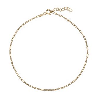 PRIMROSE Sterling Silver Clip Link Chain Anklet