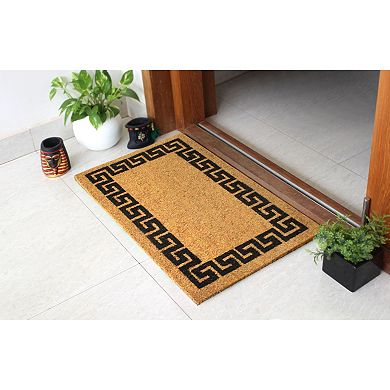 RugSmith Greek Key Bordered Doormat - 18'' x 30''