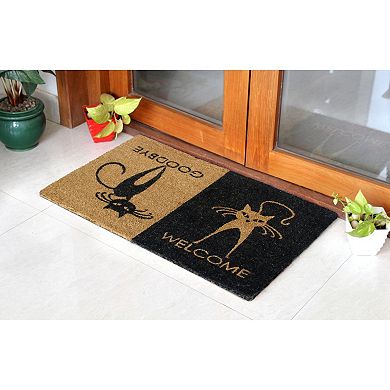 RugSmith Welcome Good Bye Cats Doormat - 18'' x 30''