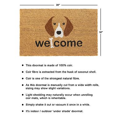 RugSmith Welcome Dog And Bone Doormat - 18'' x 30''