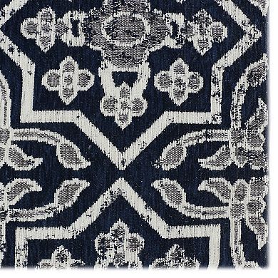 RugSmith Black Geometric Anti-Fatigue Mat - 20'' x 36''