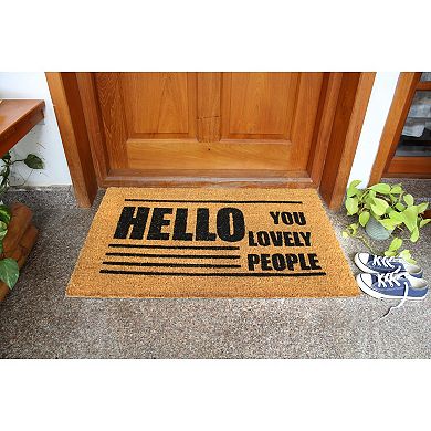 RugSmith Hello You Lovely People Doormat - 18'' x 30''