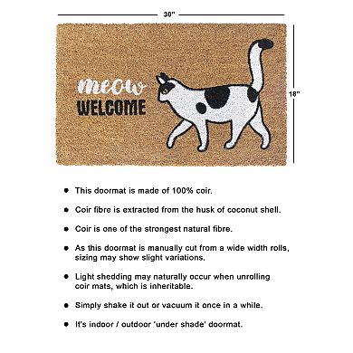 RugSmith Meow Welcome Doormat - 18'' x 30''