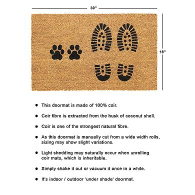 RugSmith Paws Doormat - 18'' x 30''