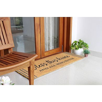 RugSmith Bless this Home and All Who Enter Doormat - 18'' x 48''