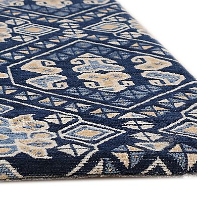 RugSmith Navy Geometric Anti-Fatigue Mat - 20'' x 36''
