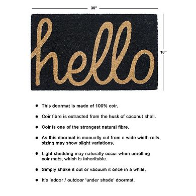 RugSmith Hello Doormat - 18'' x 30''