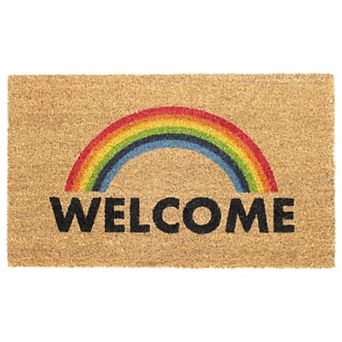 RugSmith Welcome Rainbow Doormat - 18'' x 30''