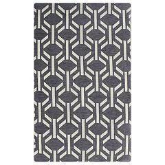 Rugsmith Black Machine Woven Vega Anti-Fatigue Kitchen Mat, 20 x 36