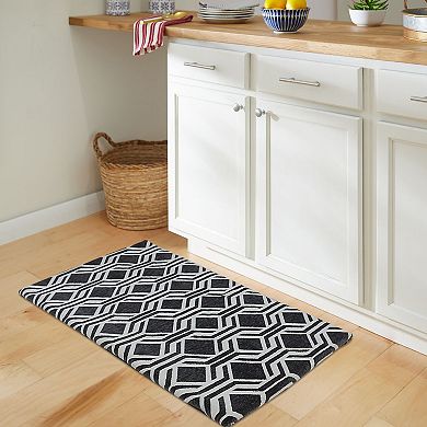 RugSmith Gray Geometric Anti-Fatigue Mat - 20'' x 36''