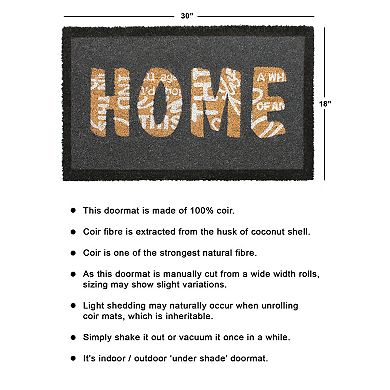 RugSmith Scripty Home Doormat - 18'' x 30''