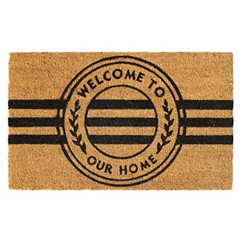 RugSmith Welcome to Our Home Stripe Doormat - 18'' x 30''