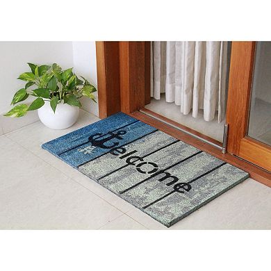 RugSmith Welcome Anchor Plank Doormat - 18'' x 30''