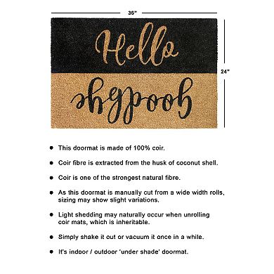 RugSmith Hello Goodbye Reverse Doormat - 24'' x 36''