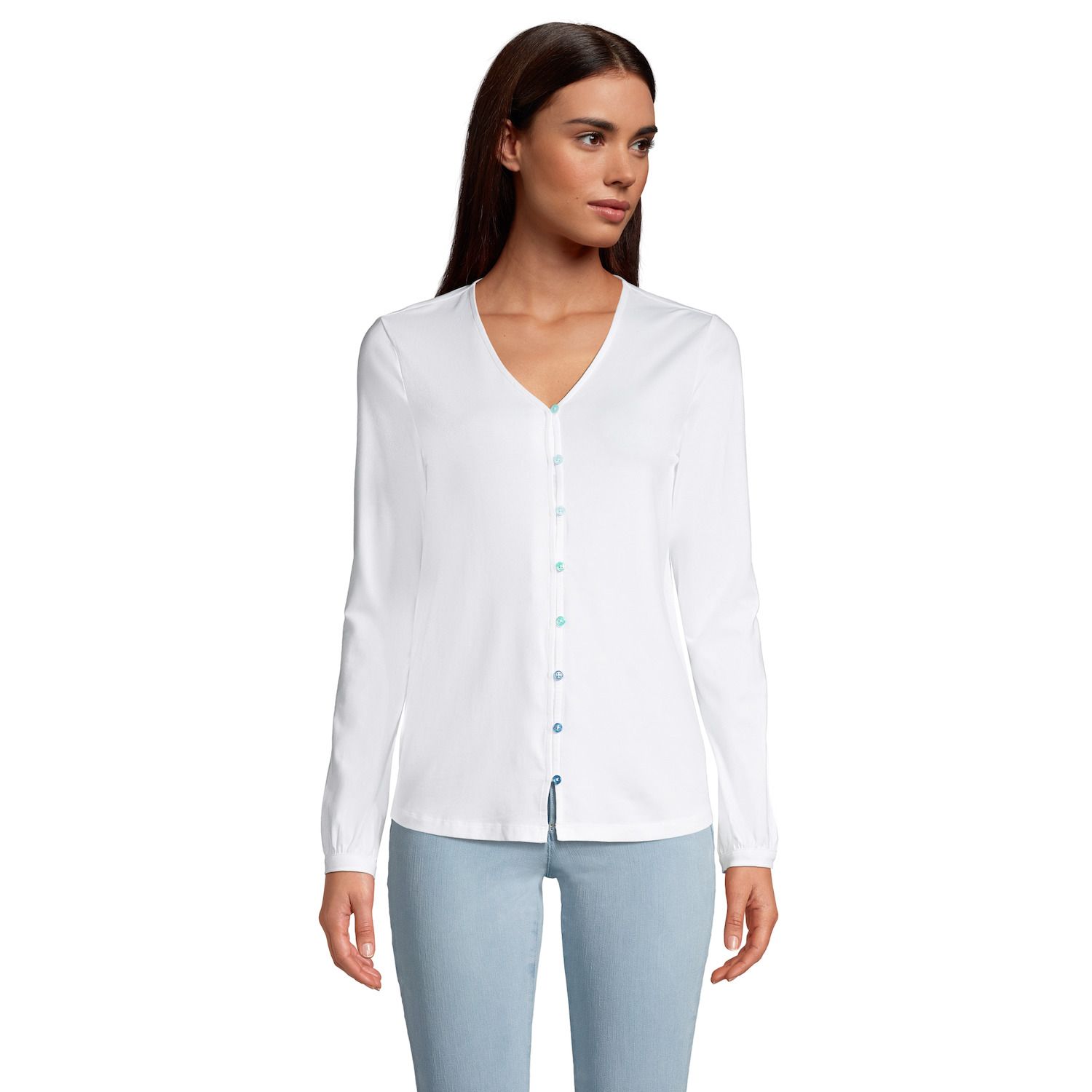 Image for Lands' End Women's Tall Roll-Tab Shirt at Kohl's.