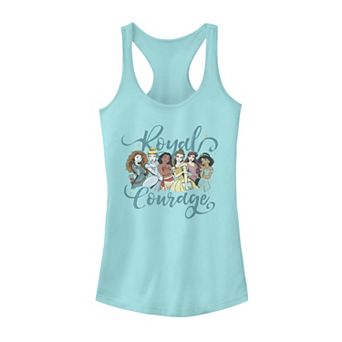 Disney Princesses Royal Courage Group Sketch Juniors' Tank Top
