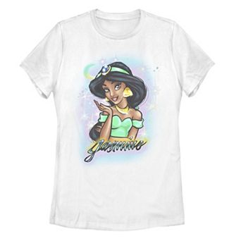 Disney's Aladdin Juniors' Jasmine Air Brushed Portrait Tee