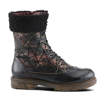 L'Artiste by Spring Step Explore Women's Sherpa-Trim Combat Boots
