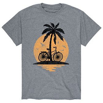 Men's Sunset Palm Tree Bike Tee